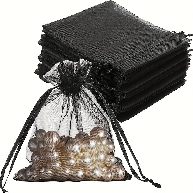 Organza Drawstring Bags Pure White Color Organza Jewelry - Temu