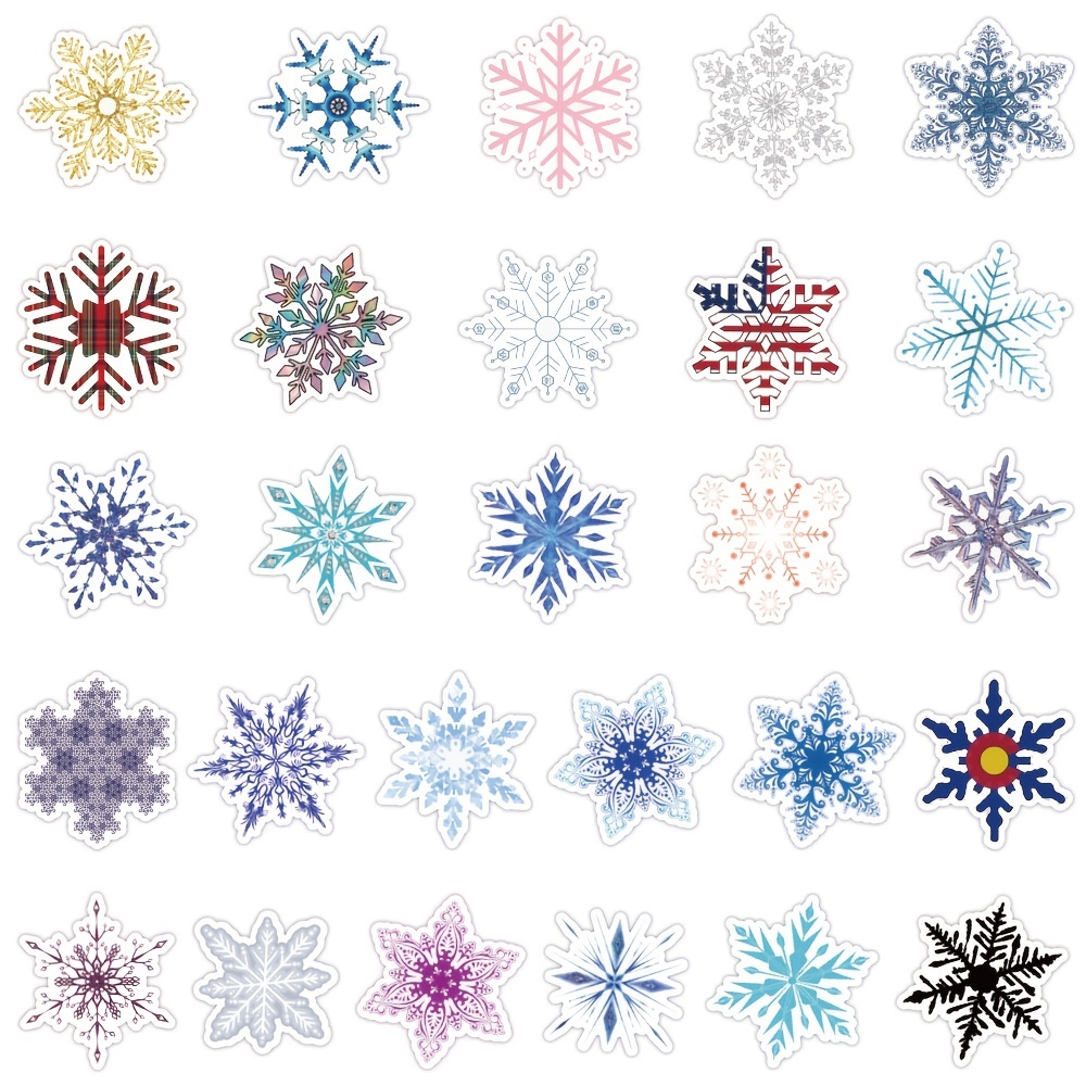 Cartoon Personality Decorative Snowflake Stickers Diy Laptop - Temu