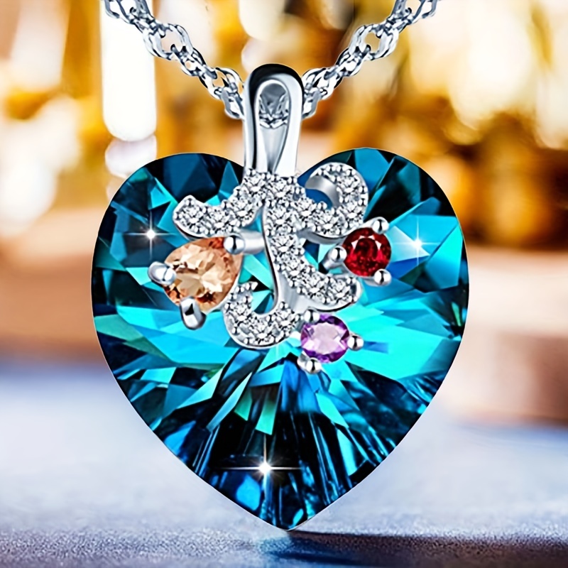 Mode Luxus Herzförmige Kristall Halskette Rubin Anhänger - Temu Germany