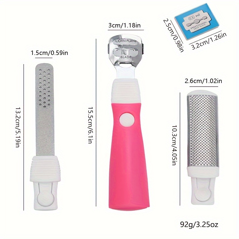 2-in-1 Foot File+scraper Set, Includes 10 Replacement Blades, Foot File  Trimmer, Foot Callus Remover, Dead Skin Grinder Scraper, Feet Care Tool,  Pedicure Heels Grinding Tool - Temu