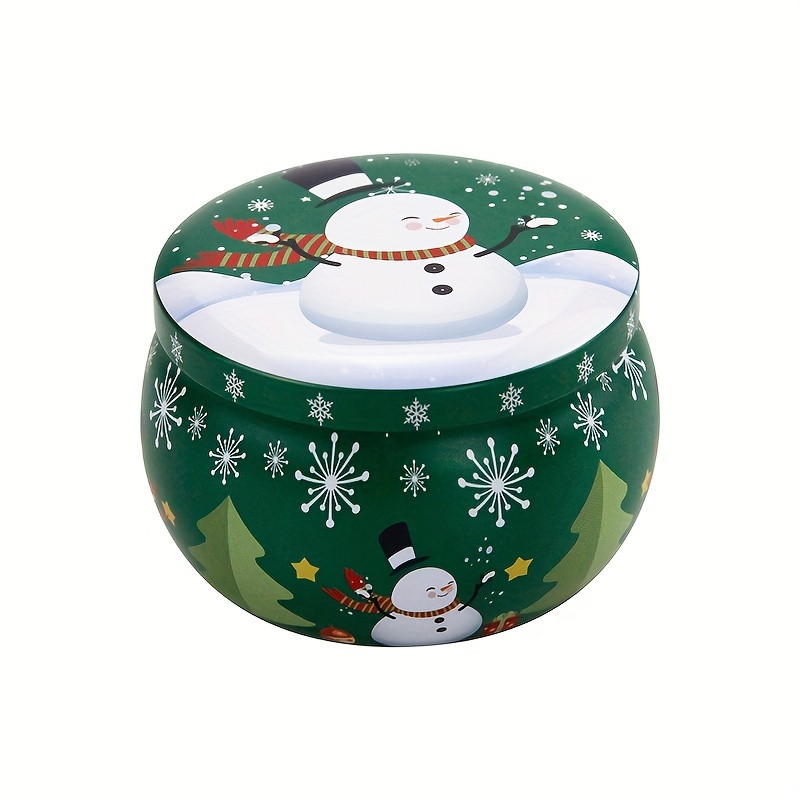 1pc Pot De Rangement Décoratif De Noël Boîte En Fer Blanc - Temu Belgium