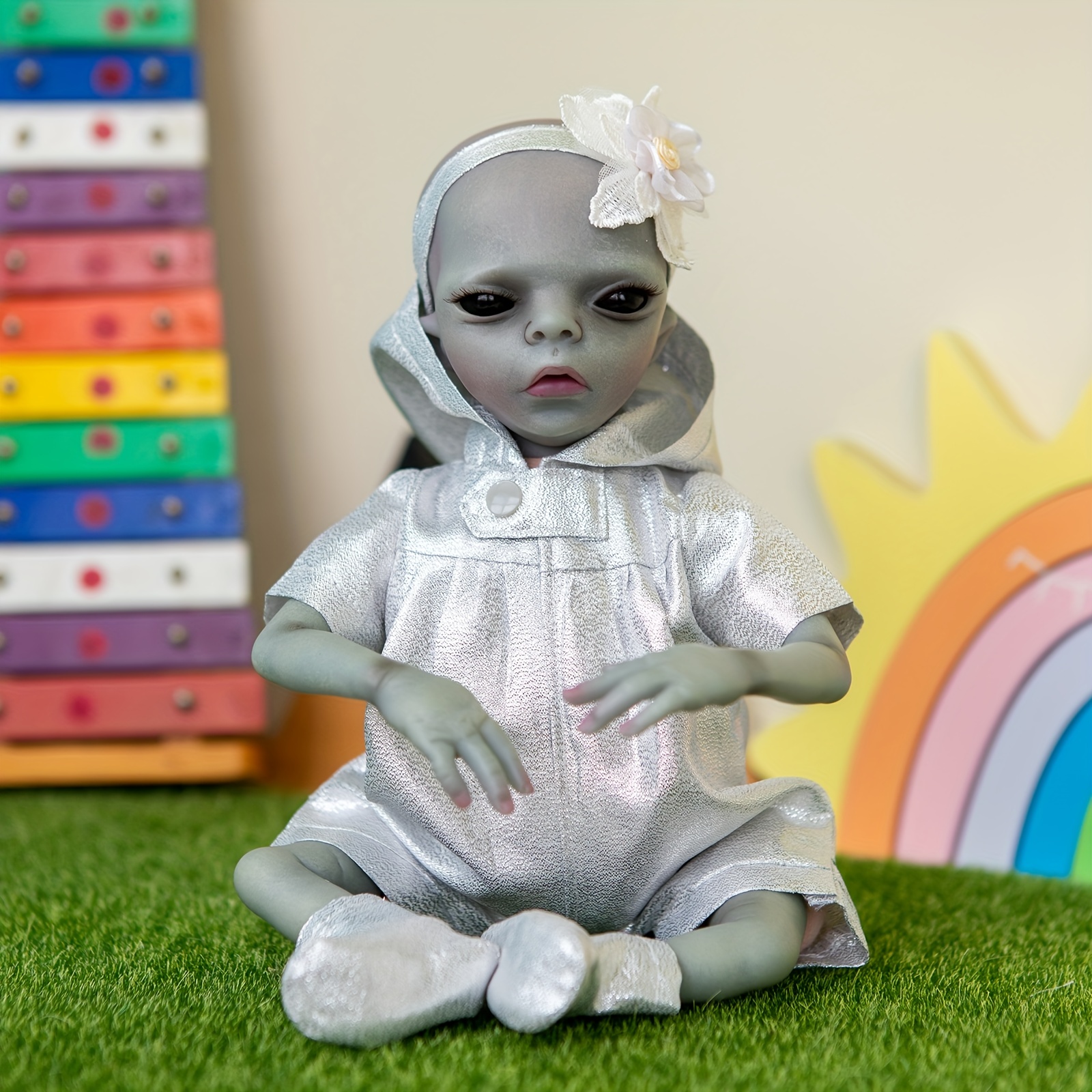 DolliBu Juguete de peluche de extraterrestre verde súper suave, para niños  y adultos, regalos de extraterrestres espaciales, lindo juguete de peluche
