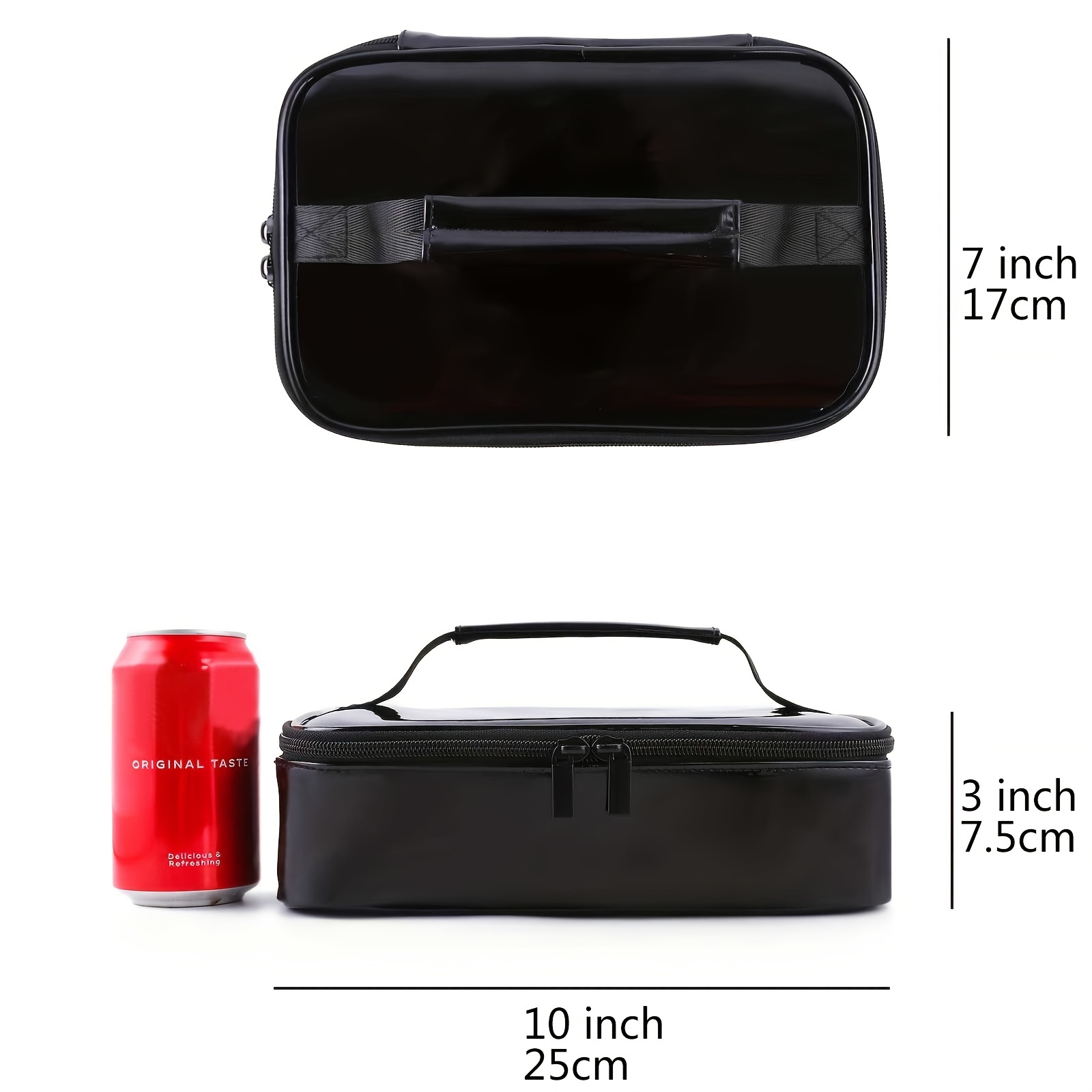 Small Lunch Bag Men Women Patent Leather Lunch Box - Temu