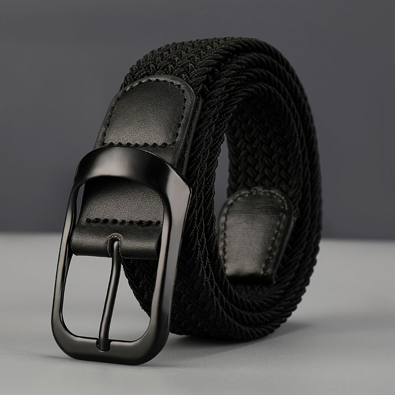 Casual Knitted Needle Buckle Woven Elastic Belt