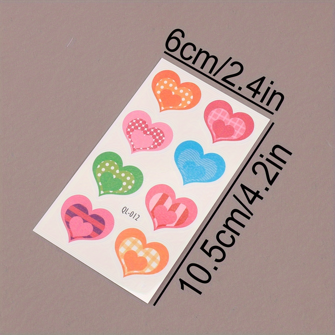 10 Sheets, Colorful Love Heart And Peach Heart Tattoos For Valentine's Day,  Cute Heart-shaped Tattoo Stickers, Box Seal Sticker, Business Commodity Pa