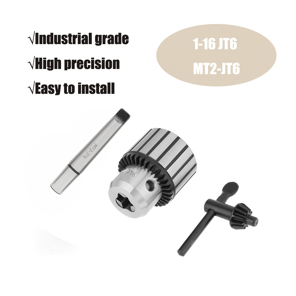 MT3-APU16- Mandril de taladro,Fresadora de mandril de taladro, Accesorio  integrado de la fresadora de portabrocas de perforación,Acero de alta
