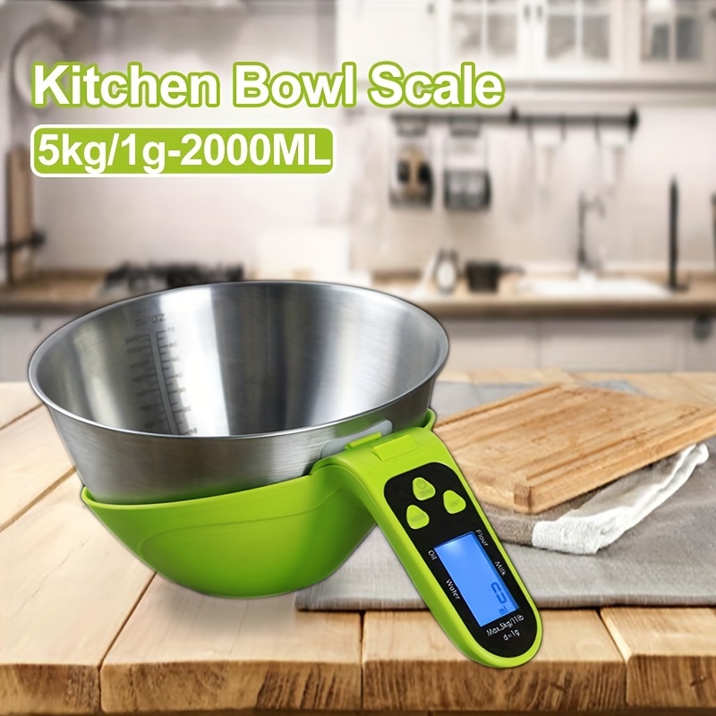 Black Kitchen Scale with Bowl
