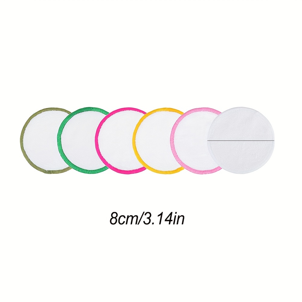 40pcs Round Microfiber Makeup Remover Pads-Soft & Reusable Facial Cleansing Puff