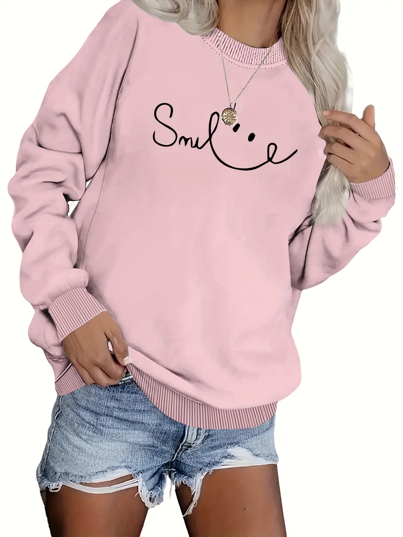 Pink Letter Print Tracksuit Women Plus Size Sweatsuit Hoodies Tops