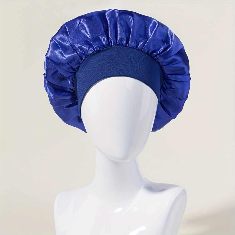 Breathable Satin Sleep Bonnet Curly Hair Soft Silk Bonnet Elastic Band  Women Keep Hair Healthy Moisturized Night Long - Beauty & Health - Temu