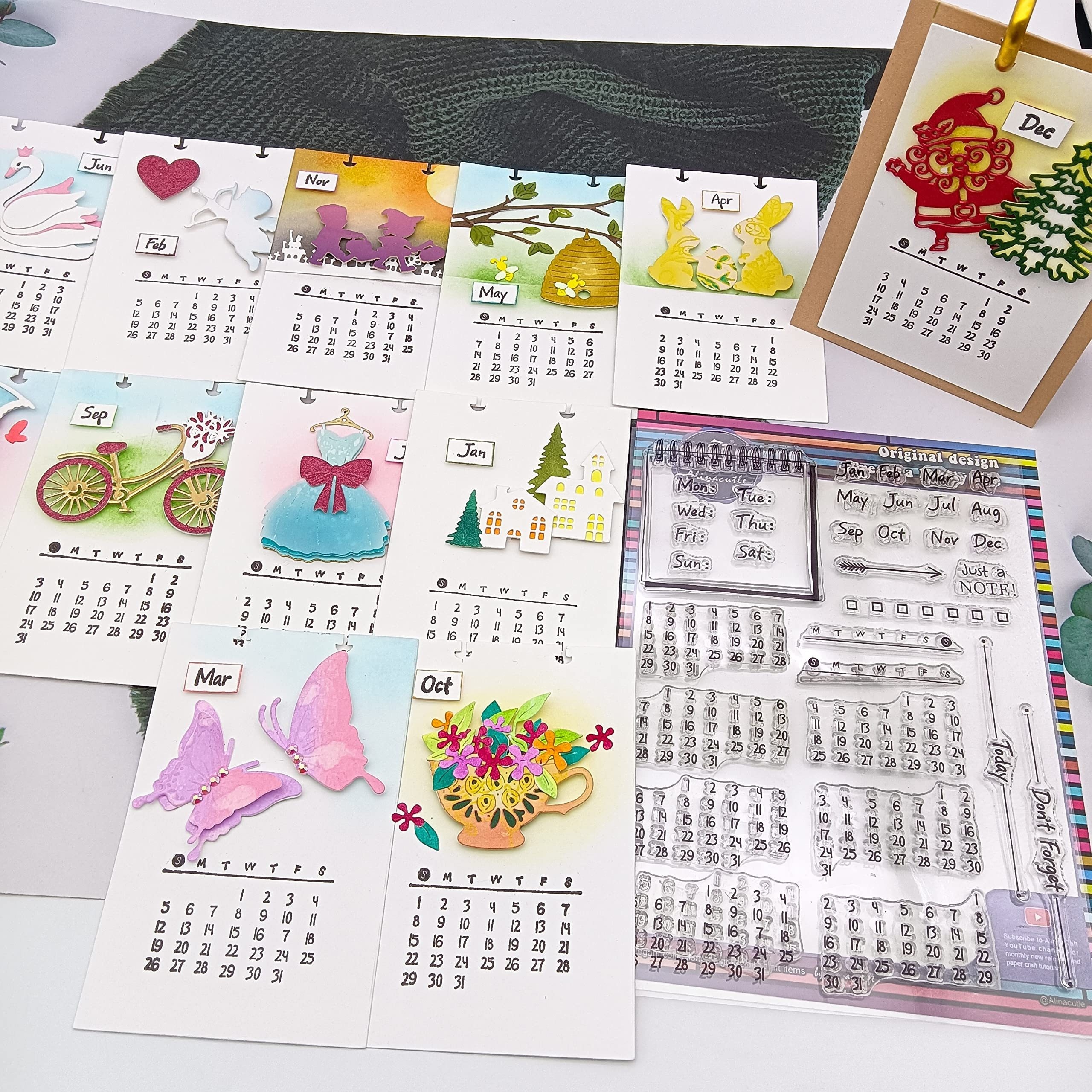 Alinacutle Planner Calendar Stamps Journal Border Metal - Temu