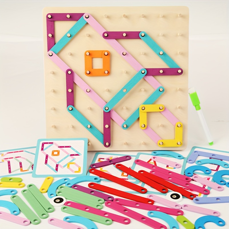 Jigsaw Toy Pegboard, Diy Champignons Clous Mosaïque Pegboard Jouets  Éducatifs Pour Enfants - Jouets Et Jeux - Temu France