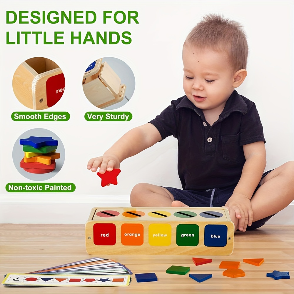 Boby for Your Baby Boby Montessori Sorting Toys for Toddlers 1-3 Year Old, Wooden Color & Shape Sorter Box for Boy Girl Kids Birthday Gifts, Toddle