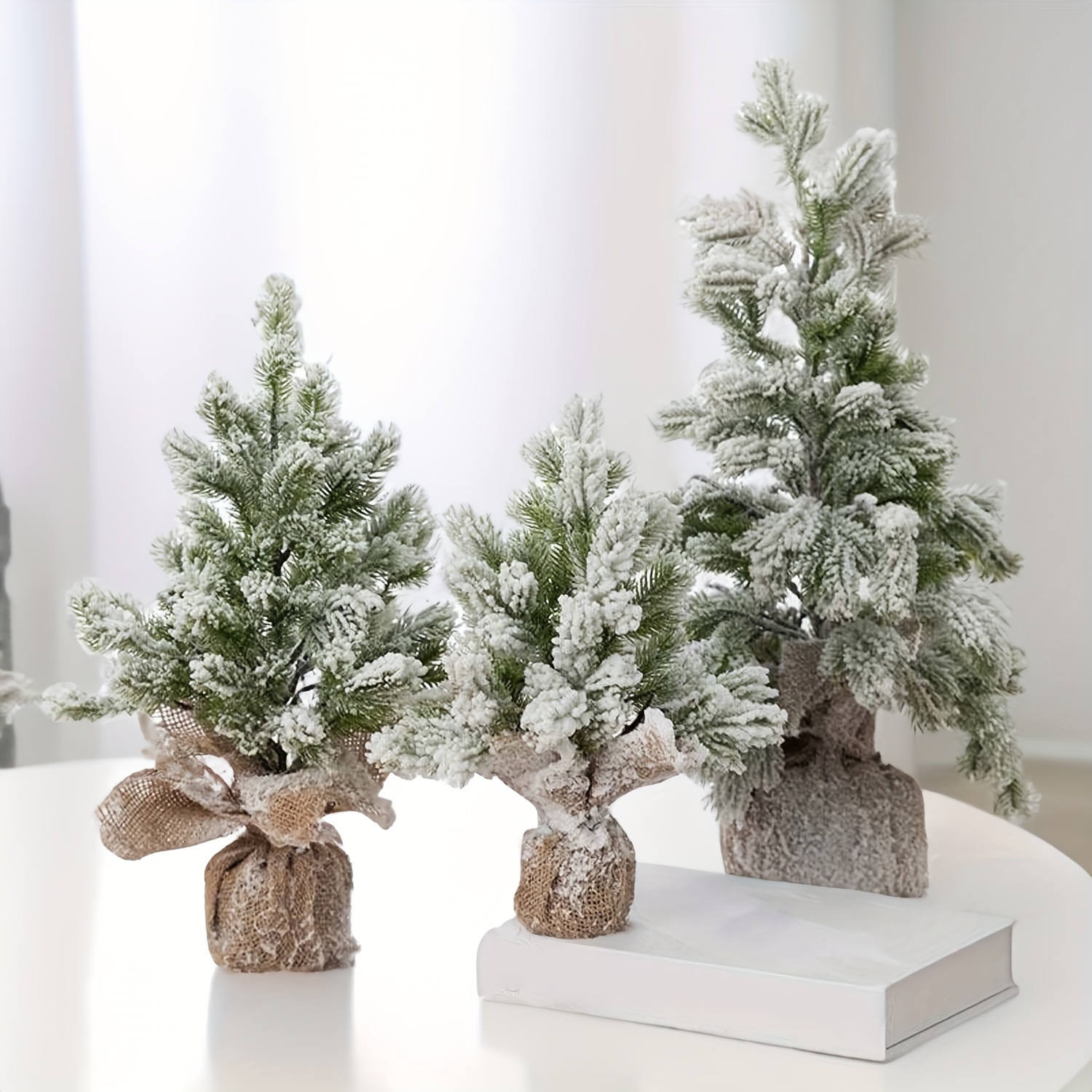 1pc Pe Weihnachtsbaum Schneespray Flocken Leinen Zeder Mini - Temu