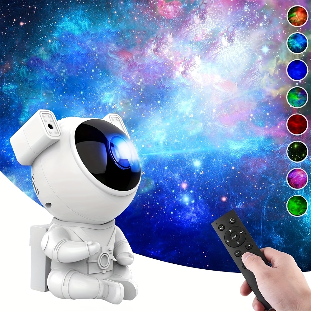 Proyector de estrellas de astronauta, proyector LED estrellado con  nebulosa, regalo para adultos y niños, luz nocturna con control remoto,  para