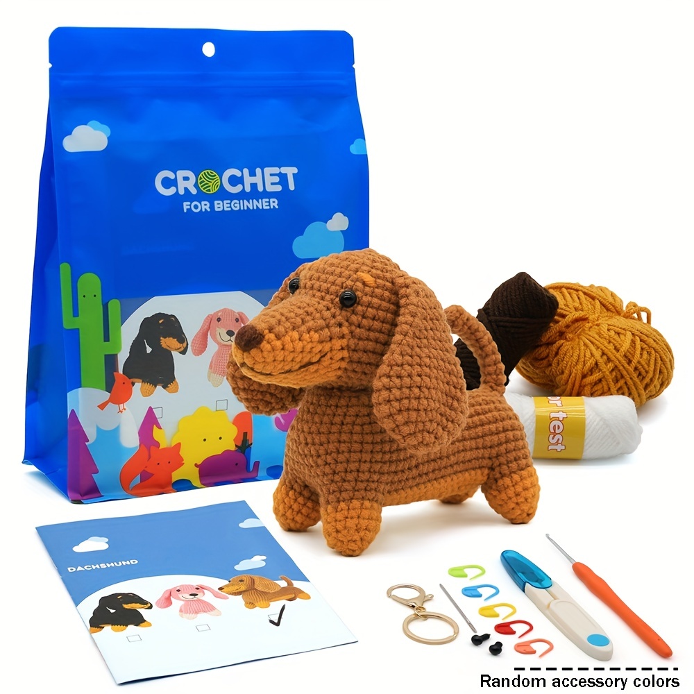 Beginner Crochet Starter Kits Crochet Animal Kits Yarn - Temu