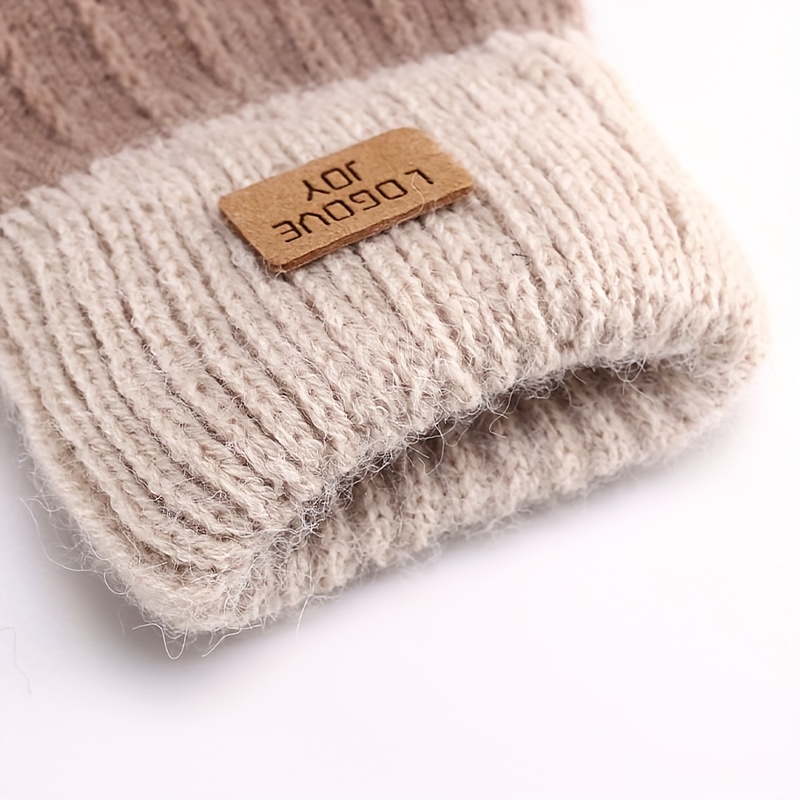Meromibe Winter Warm Knitted Half Finger Gloves For Women