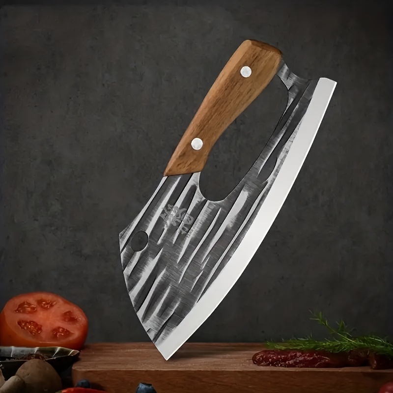 Stainless Steel Kitchen Knife Handmade Forged Butcher Knife - Temu