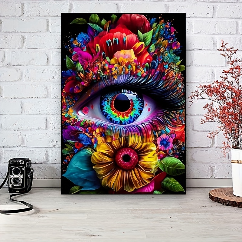 Colorful Eyes Diamond Painting Kits Digital Painting DIY Full Diamond Cross Stitch Wall Decor Home Artwork Diamond Painting Lover Handmade Gifts Enhance Focus Enhance Attention For Older Kids