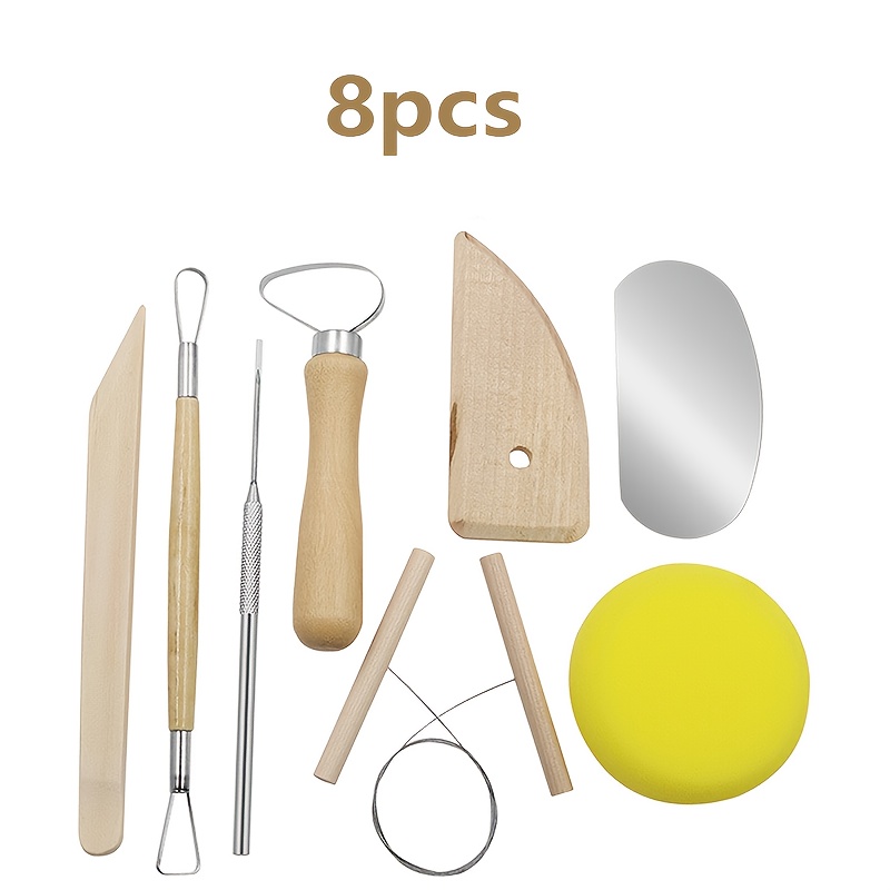 Clay Tools Herramientas de escultura de cerámica: 6 piezas de herramientas  de tallado de arcilla polimérica seca al aire para niños y adultos - Kit de