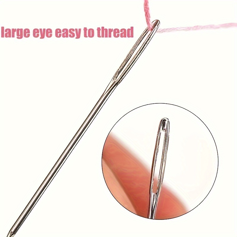 Large-Eye Blunt Needles, Stainless Steel Yarn Knitting Needles, Sewing  Needles, Crafting Knitting Weaving Stringing Needles,Perfect for Finishing  Off Crochet Projects 