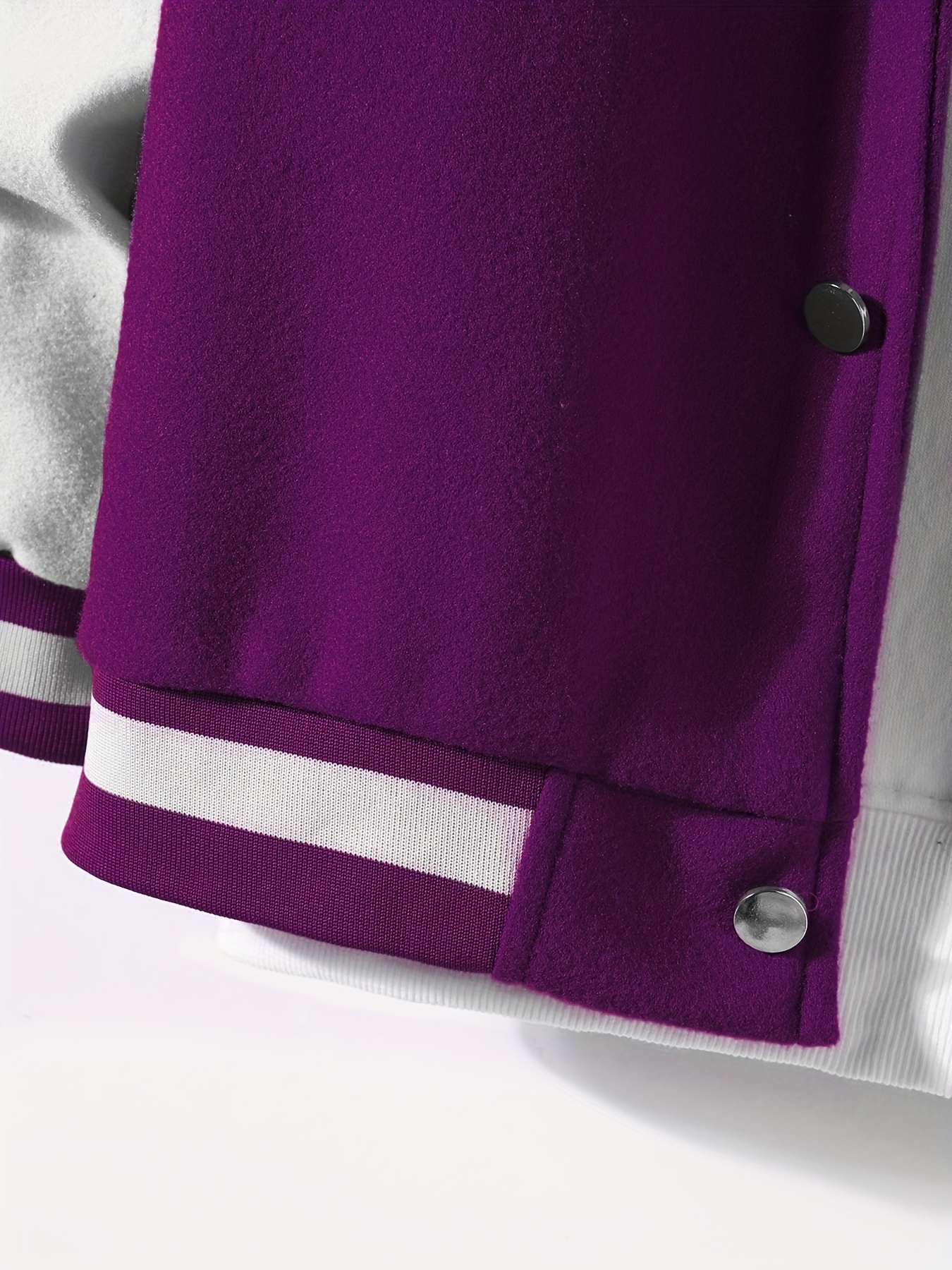 Men's Baseball Uniform Sleeve Contrast Color Long Sleeve Jacket Without  Hoodie - Temu