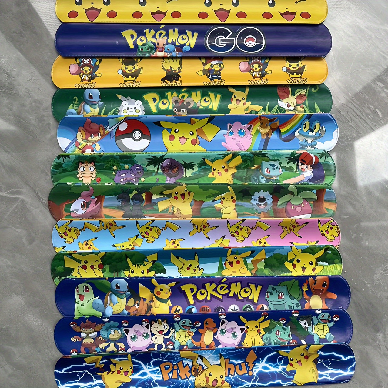 Pokemon Snap Bracelets Pikachu Eevee Figurine Anime Wristband Kids Pocket  Slap Band Cute Toys For Boys Girls Birthday Party Gift