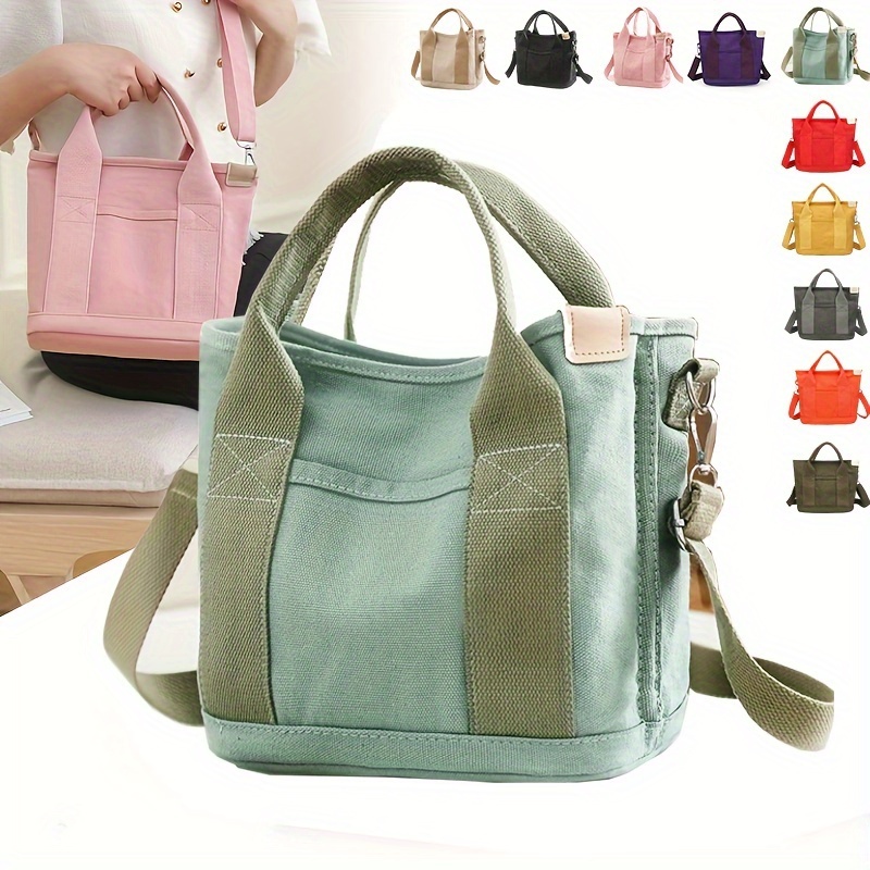 Simple Wide Strap Canvas Tote Bag Durable Lightweight - Temu