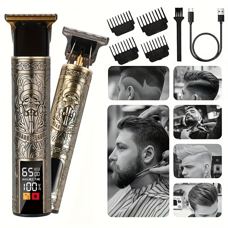 Men's Barber Retro T9 Hair Trimmer Professional Razor Trimmer Kemei Heyar  Cut Machine Wireless Hair Clipper Beard Man Shaving