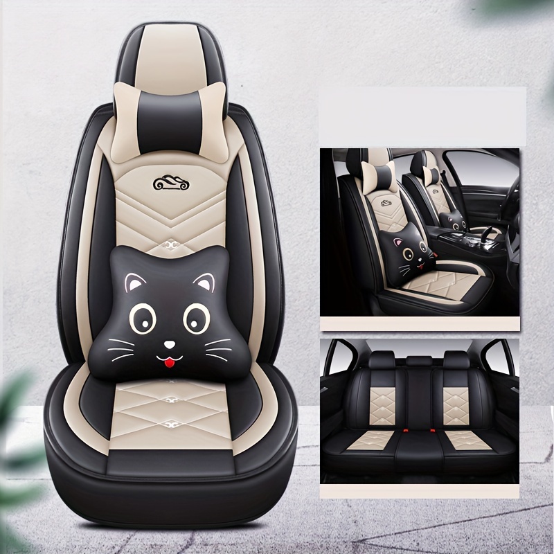 Faux Leather Cartoon Car Seat Cover Sedan Suv Special Five-seat Protective  Cover Four Seasons Motors Seat Cushion Fully Cover Seat Cover - Temu United  Arab Emirates