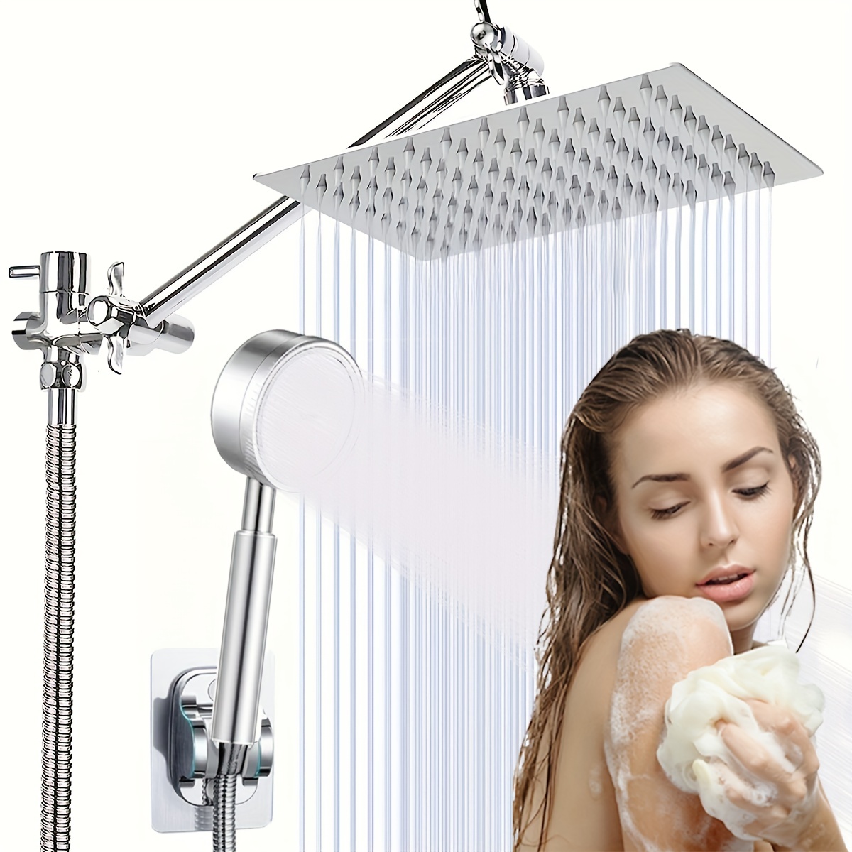  Alcachofa de ducha de alta presión con acabado cromado, ángulos  ajustables, el reemplazo perfecto ajustable para tus cabezales de ducha de  baño. : Herramientas y Mejoras del Hogar