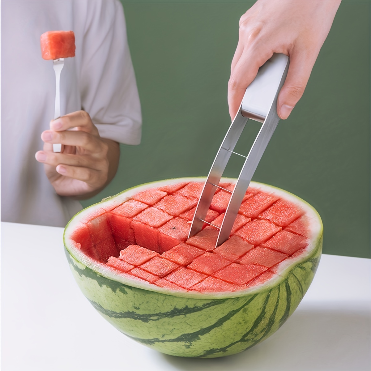 Free Shipping Watermelon cutter Convenient Kitchen cooking Fruit Cutting  Tools Watermelon Slicer Fruit Cutter Kitchen Fruit(55)