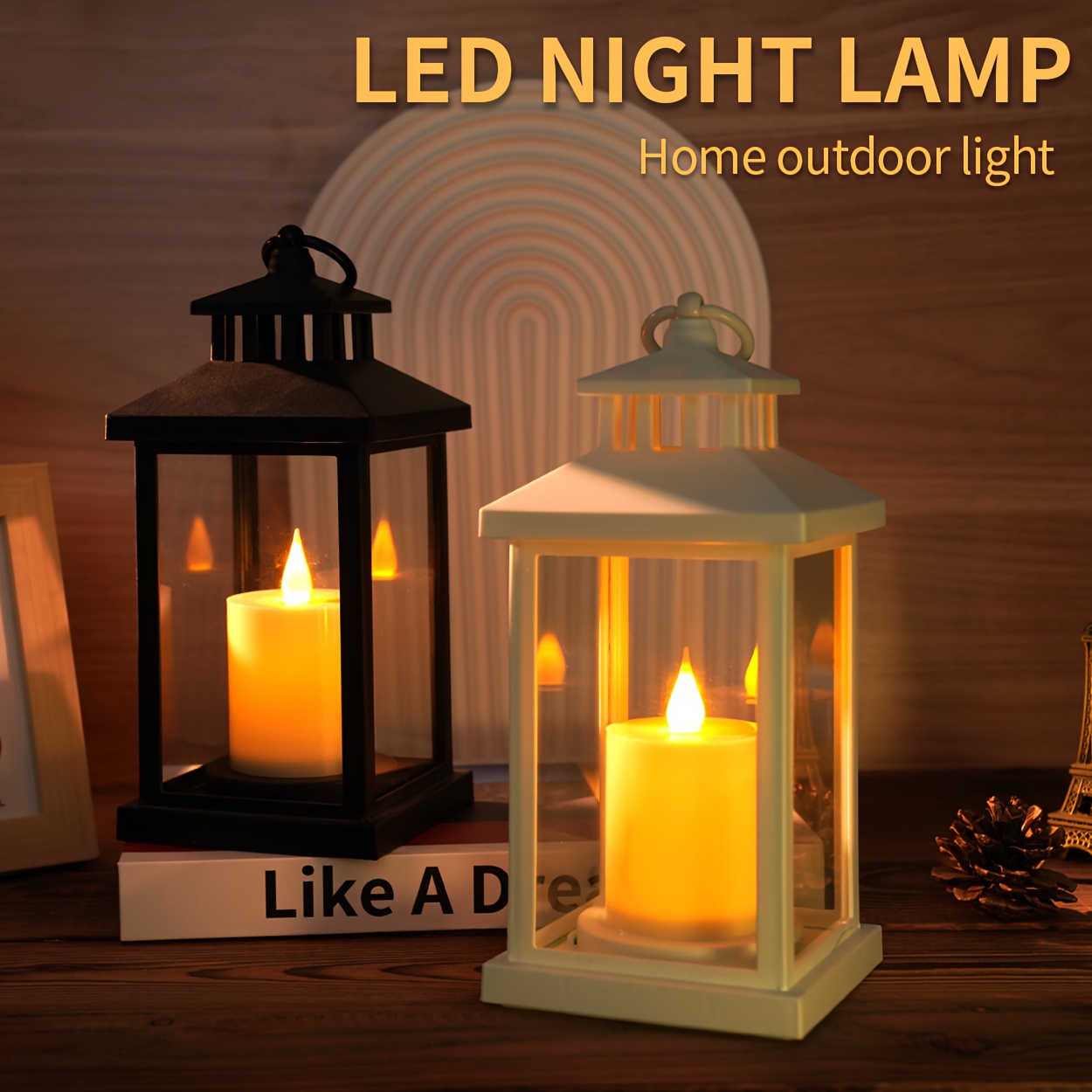 Generic Lanterne à piles, éclairage LED suspendu pour intérieur, Bougeoir  Décoratif à prix pas cher