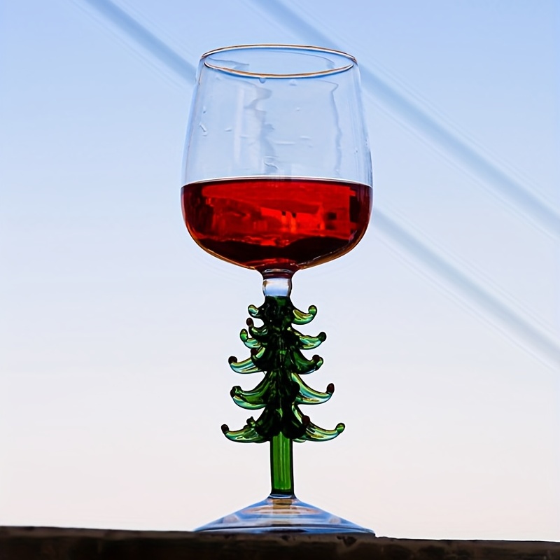 Christmas Tree Wine Glass Goblet Champagne Glass 360ml Christmas Cocktail  Glasses and Drinkware Red Wine Goblet Xmas Gift