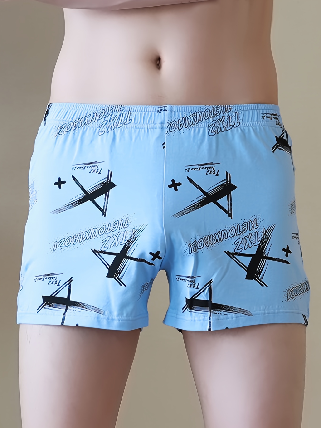 Men's Loose Print Boxers Underwear - Temu