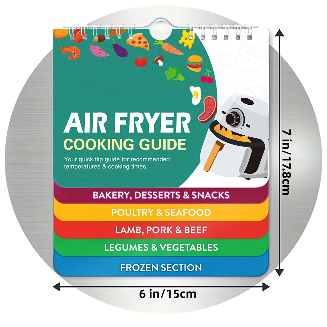 Air Fryer Magnetic Cheat Sheet - Cooking Times Chart Magnet - Quick  Reference Guide for Frying - Airfryer Kitchen Accessory Gift - 8.5” x 11”  Cook