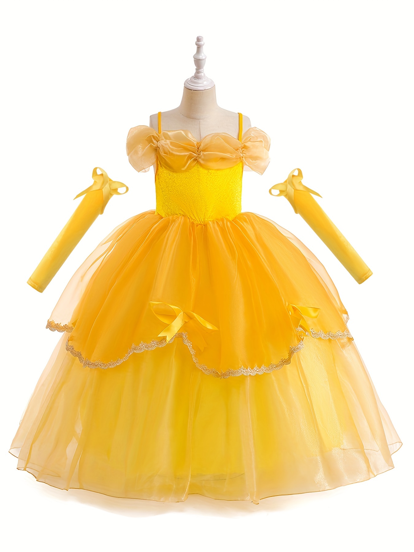 Girls Shoulder Princess Dress Halloween Birthday Party Dress - Temu