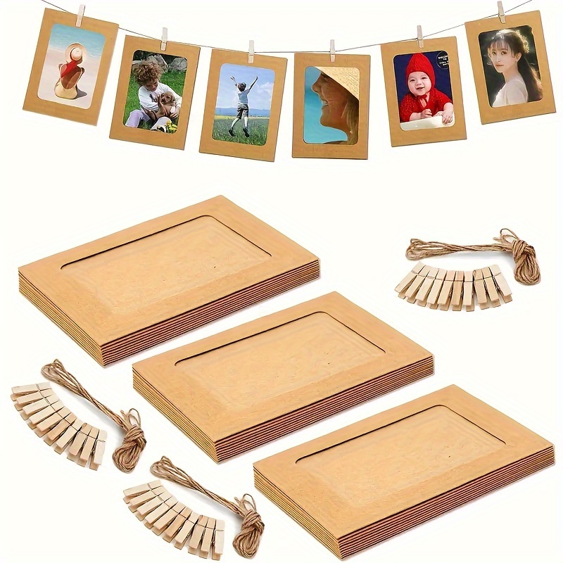 Paper Picture Frames Kraft Hanging Picture Frames For Home - Temu