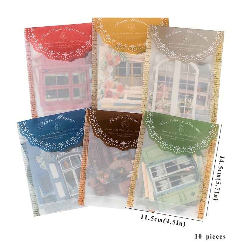 Window Sticker Hollow Out Flower Window Collage Journal - Temu