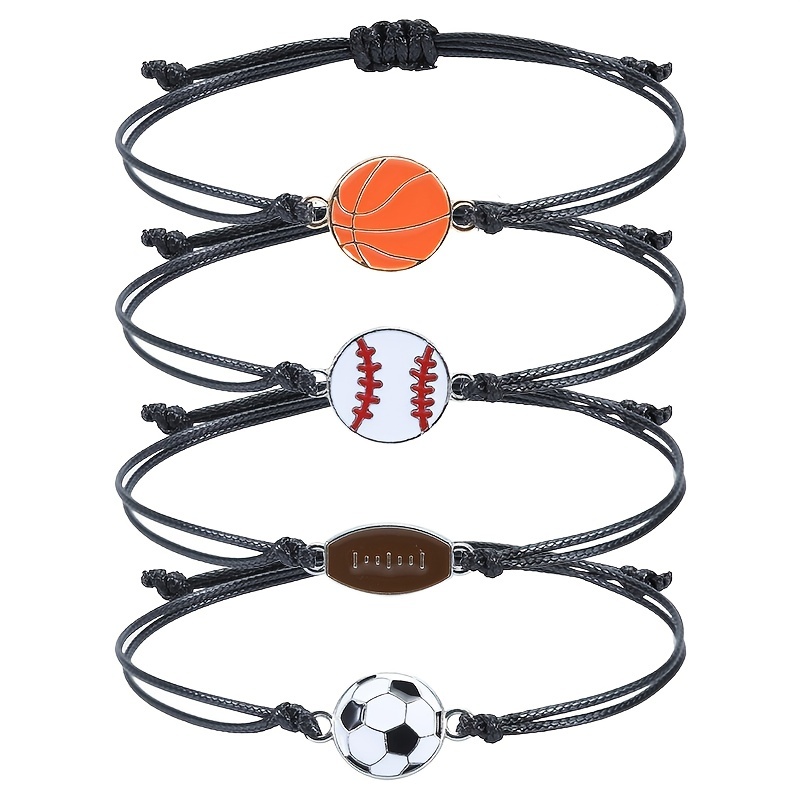 Football Baseball Basketball Rope Knotted Bracelet