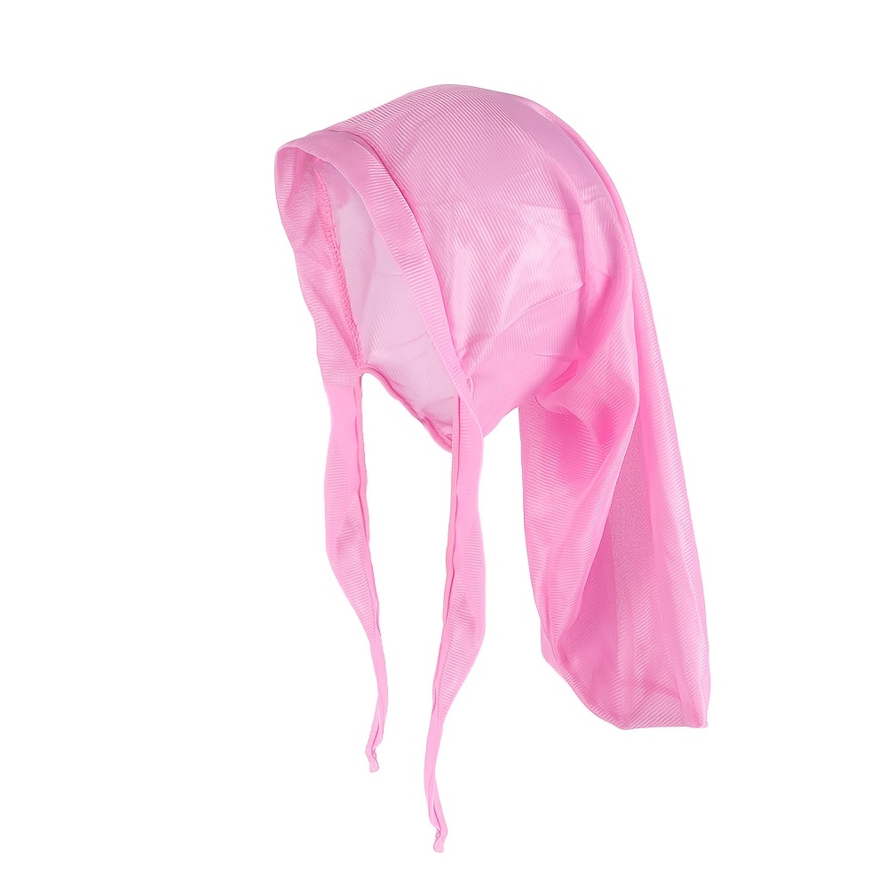 Women Satin Braid Bonnet Hat Sleep Caps Night Caps Solid Bonnet