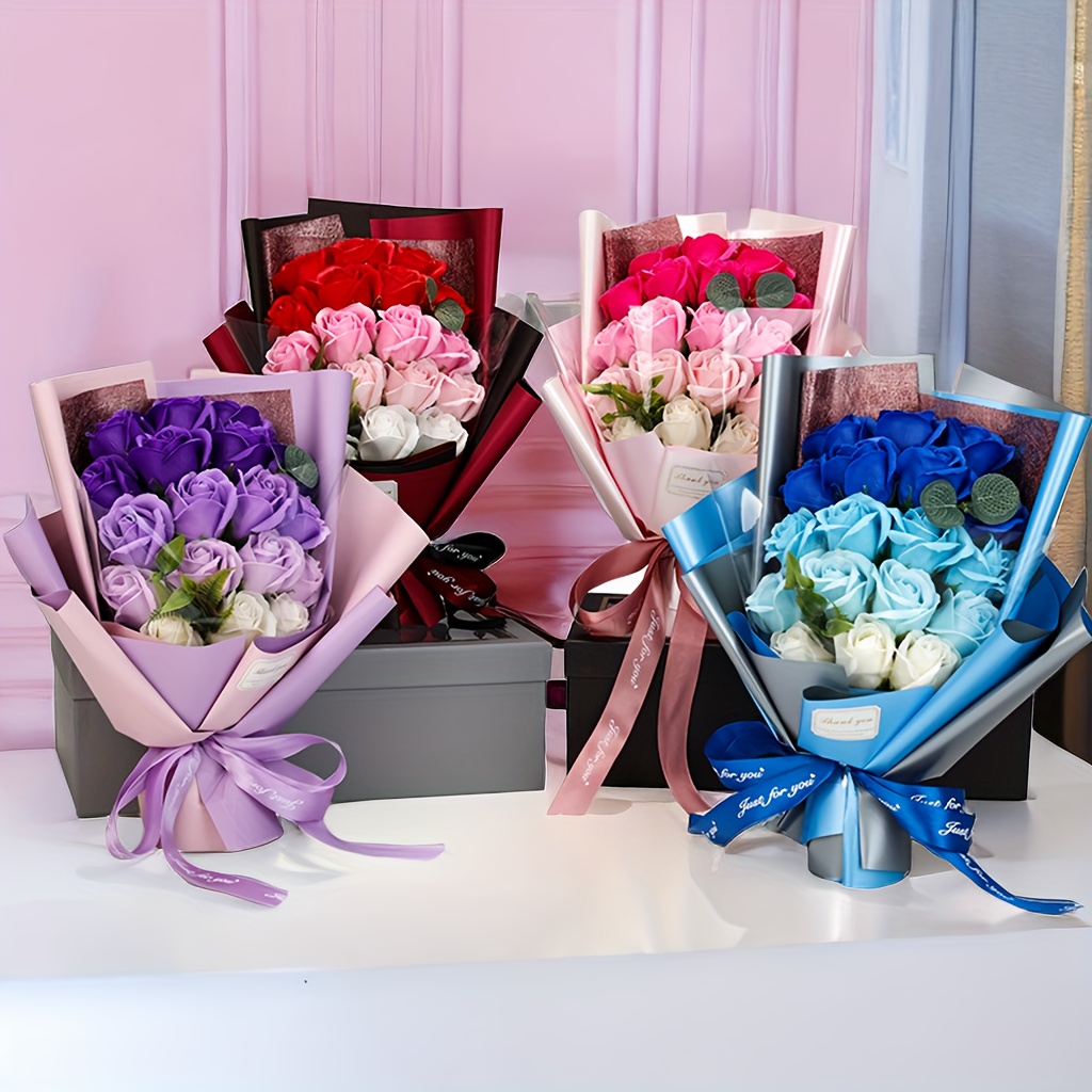 10pcs Mini Flower Bouquet Artificial Rose Eternal Flowers Valentine'S Day  Business Event Gifts Wedding Party Supplies - AliExpress