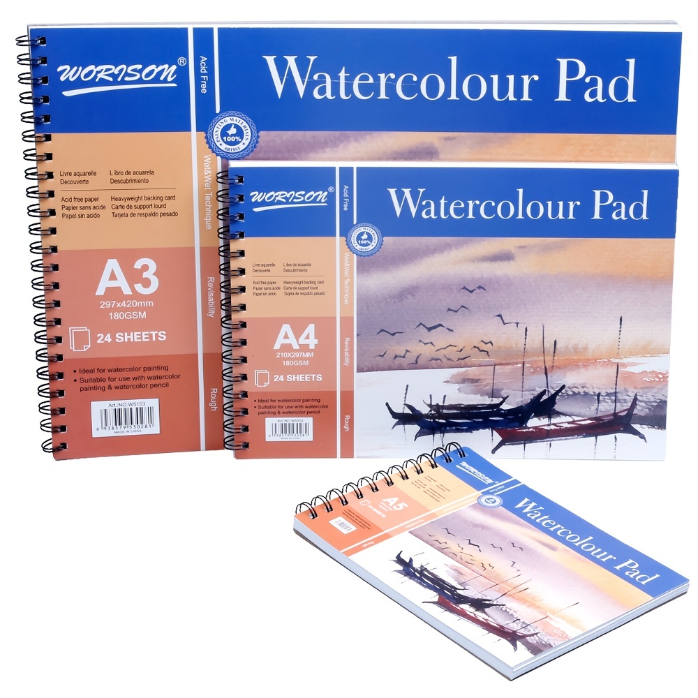 Watercolor Sketchbook - Watercolor Paper Sketch Book | Cold Press | 7.7 x  7.7 in, 20 Sheets, 140lb (300gsm) Heavyweight Paper | Loose-Leaf Binding