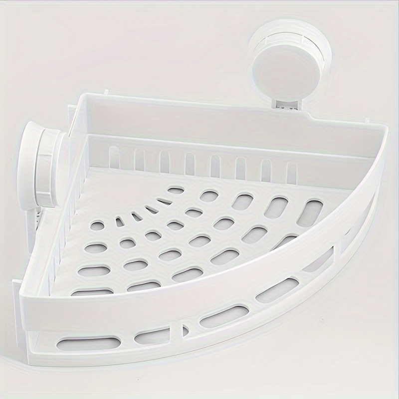 Plastic Corner Storage Rack Shower Caddy Suction Cup Shower - Temu