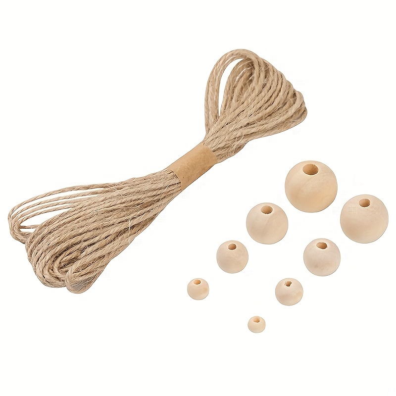 Innovative Offer 510 Pcs Wooden Beads with Jute Twine 6 Sizes Unfinished  Wood Beads for Crafts with Holes - 8 10 12 14 16 20 mm Beads for Jewelry  Making Garland Home/Farmhouse Decor and DIY