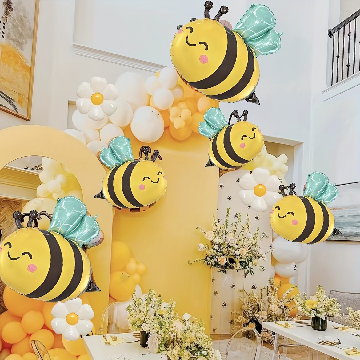 Set of 12 Bumble Bee Table Decorations, Centerpieces, Great for Birthday  Parties or Baby Showers. Mommy to Bee, Happy Beeday 
