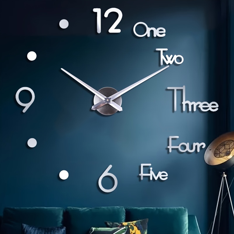 1pc 40in 3d DIY sin marco grandes relojes de pared sala de estar
