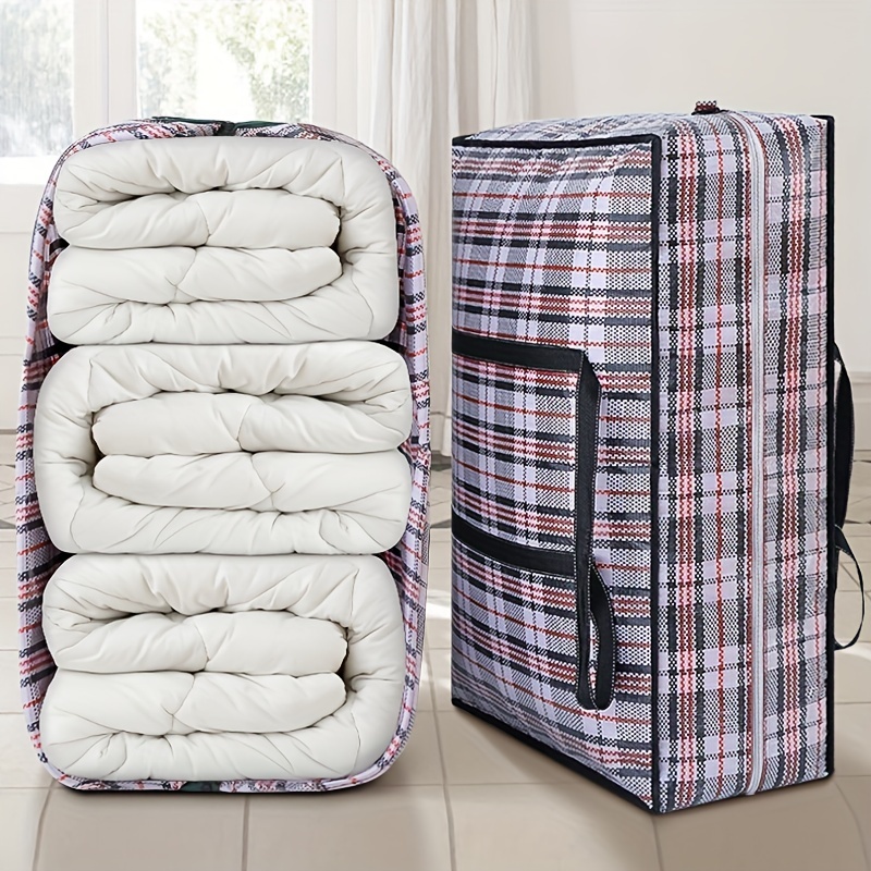 Clothing Storage Bags With Handle And Zipper, Travel Moving Bags