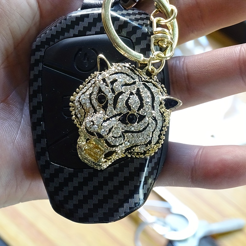 Tiger Keychain Gold Sparkling Charms