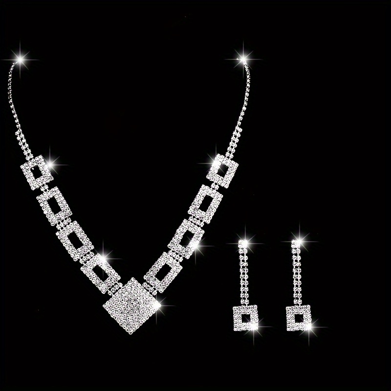 Set De Bijuterii - Set De Piese: , Cercei, Brățară, Accesorii Pentru Rochie De Seară, Bijuterii Pentru Mireasă, Set De Bijuterii De Nuntă, Strălucitor - Bijuterii Și Accesorii